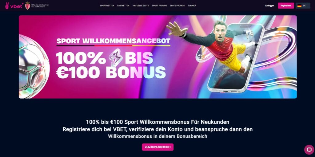 Der Bonus von Vbet
