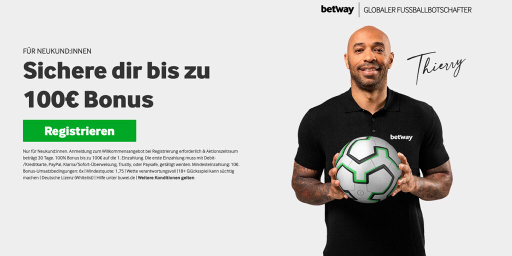 Eröffnungsangebot bei Betway