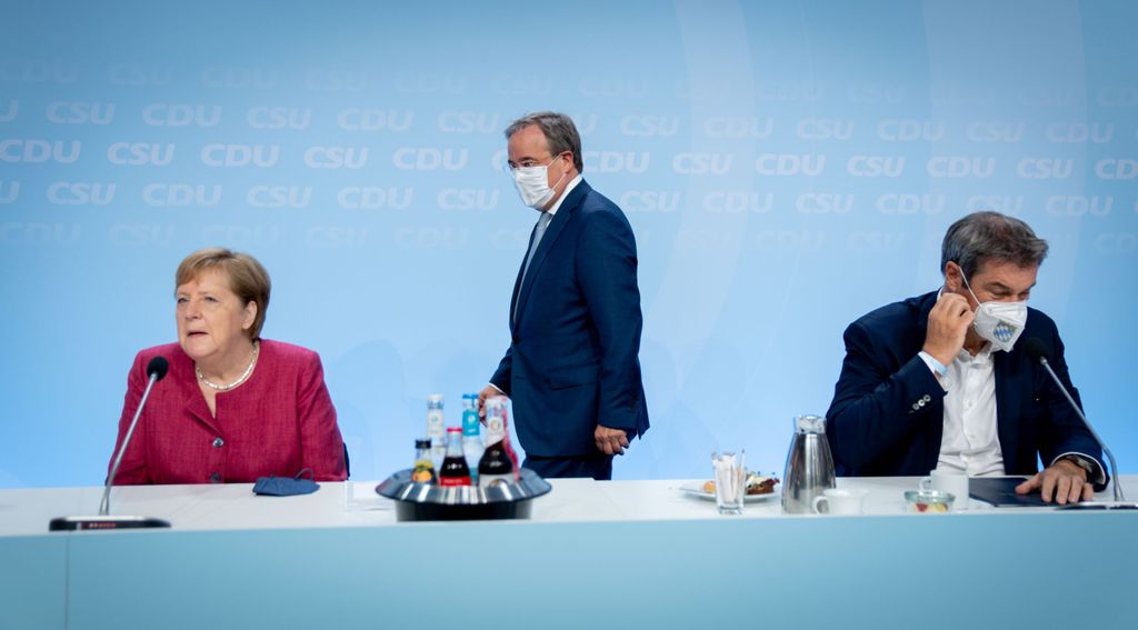 Merkel, Laschet, Söder