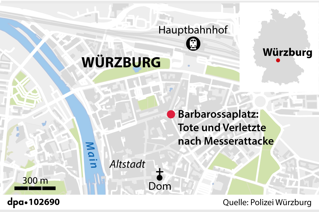 Messerattacke Würzburg Grafik