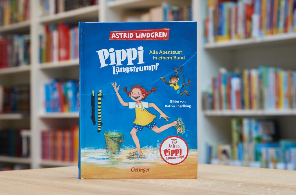 Der Bestseller „Pippi Langstrumpf“ von Astrid Lindgren erschienen im Oetinger Verlag.