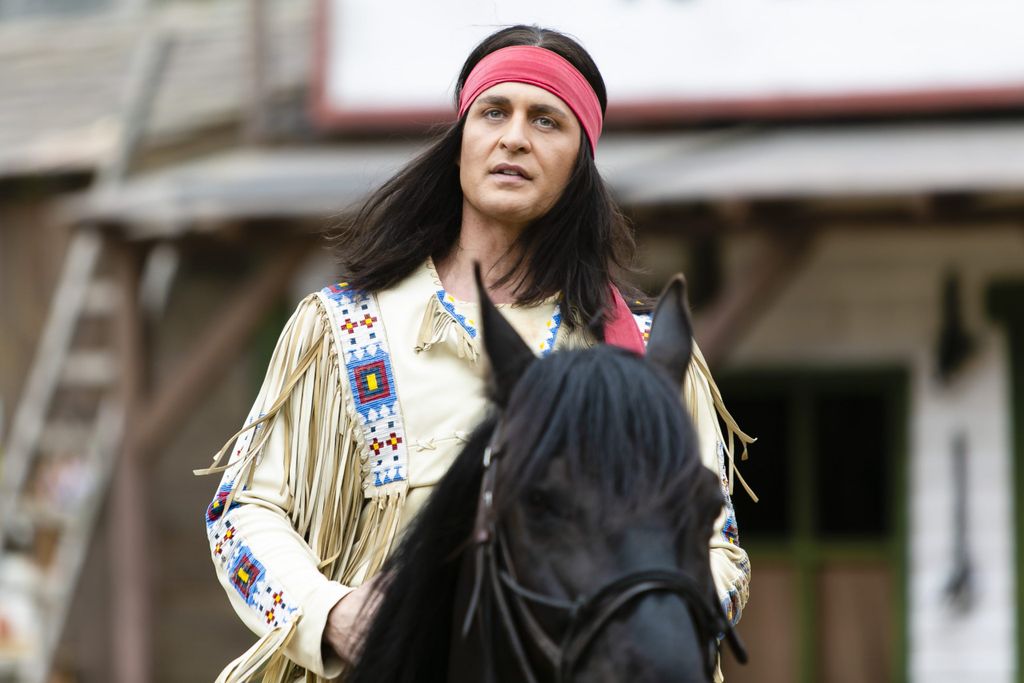 Alexander Klaws in seiner Rolle als Winnetou beim Stück „Unter Geiern – der Sohn es Bärenjägers“.