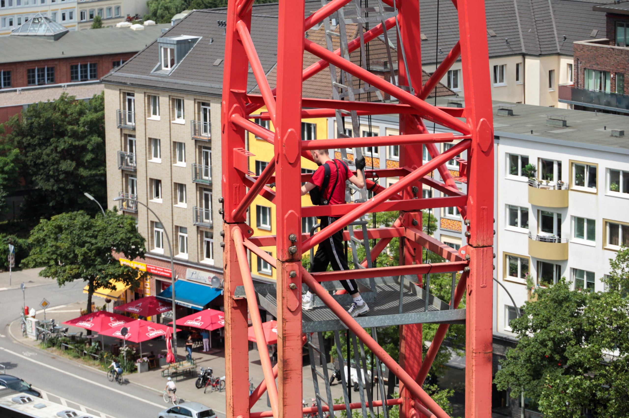 Feldstraßen-Bunker Baustelle Kran