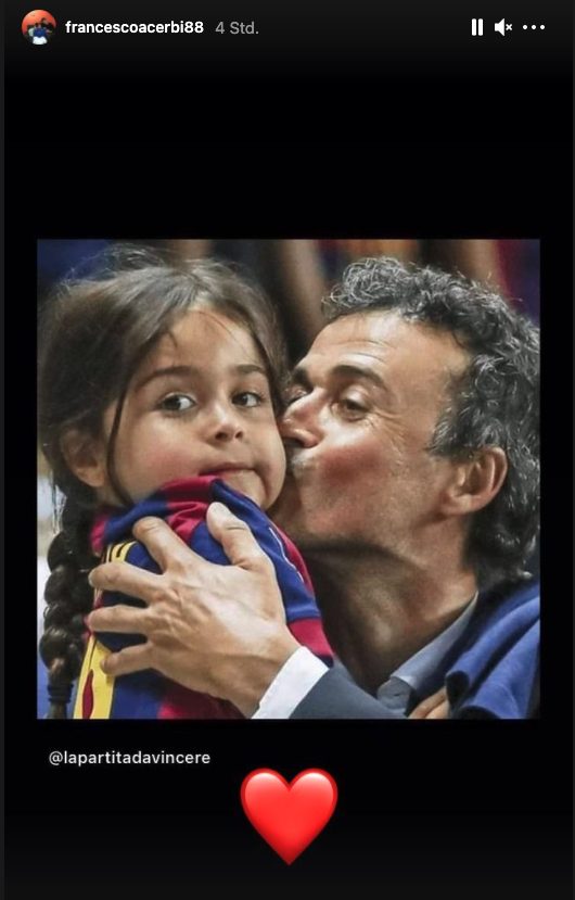 Luis Enrique mit Tochter