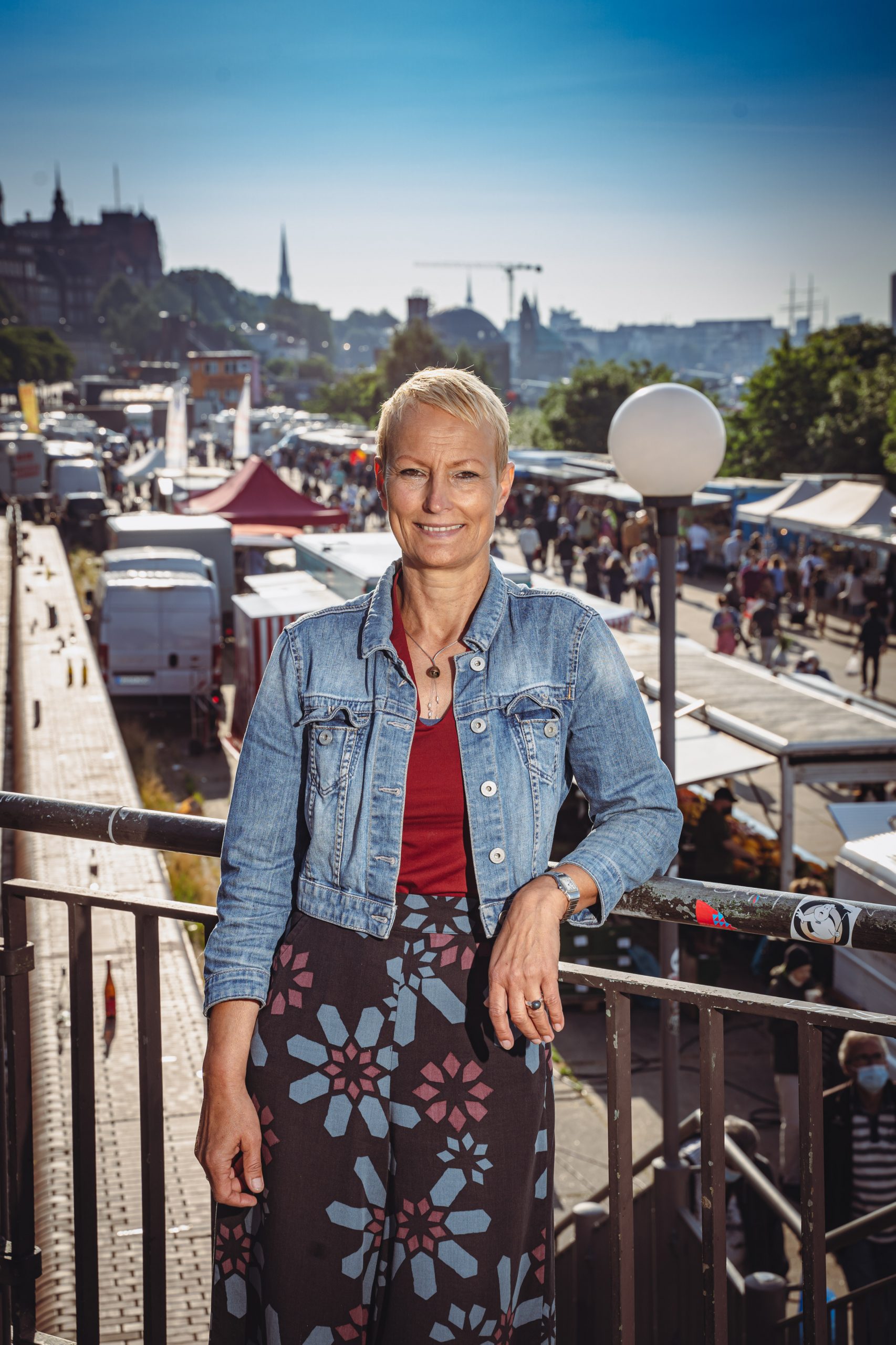 Stefanie von Berg auf dem Fischmarkt