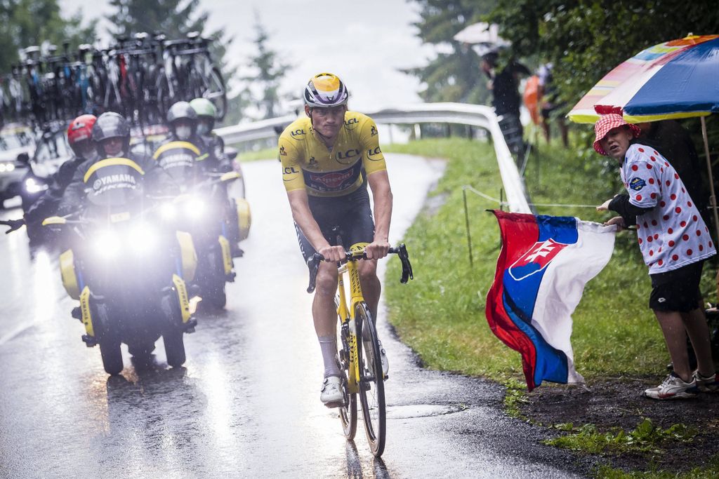 Tour-Debütant Mathieu van de Poel trug sechs Tage lang das Gelbe Trikot.