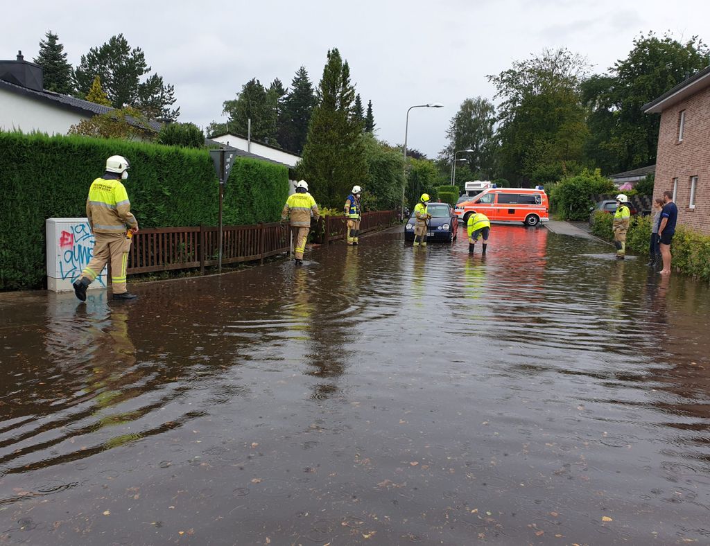 Überflutete Straße