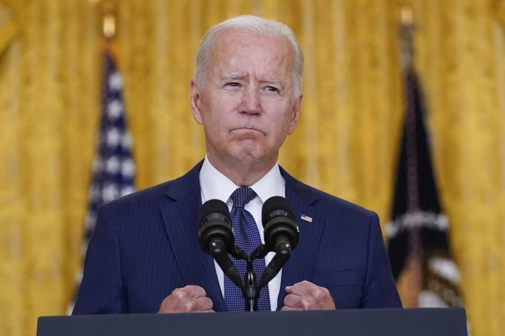 US-Präsident Joe Biden bei einer Pressekonferenz kurz nach dem Terroranschlag beim Kabuler Flughafen.