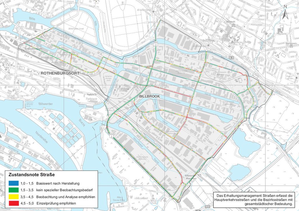 Karte Erneuerung Straßenzustand