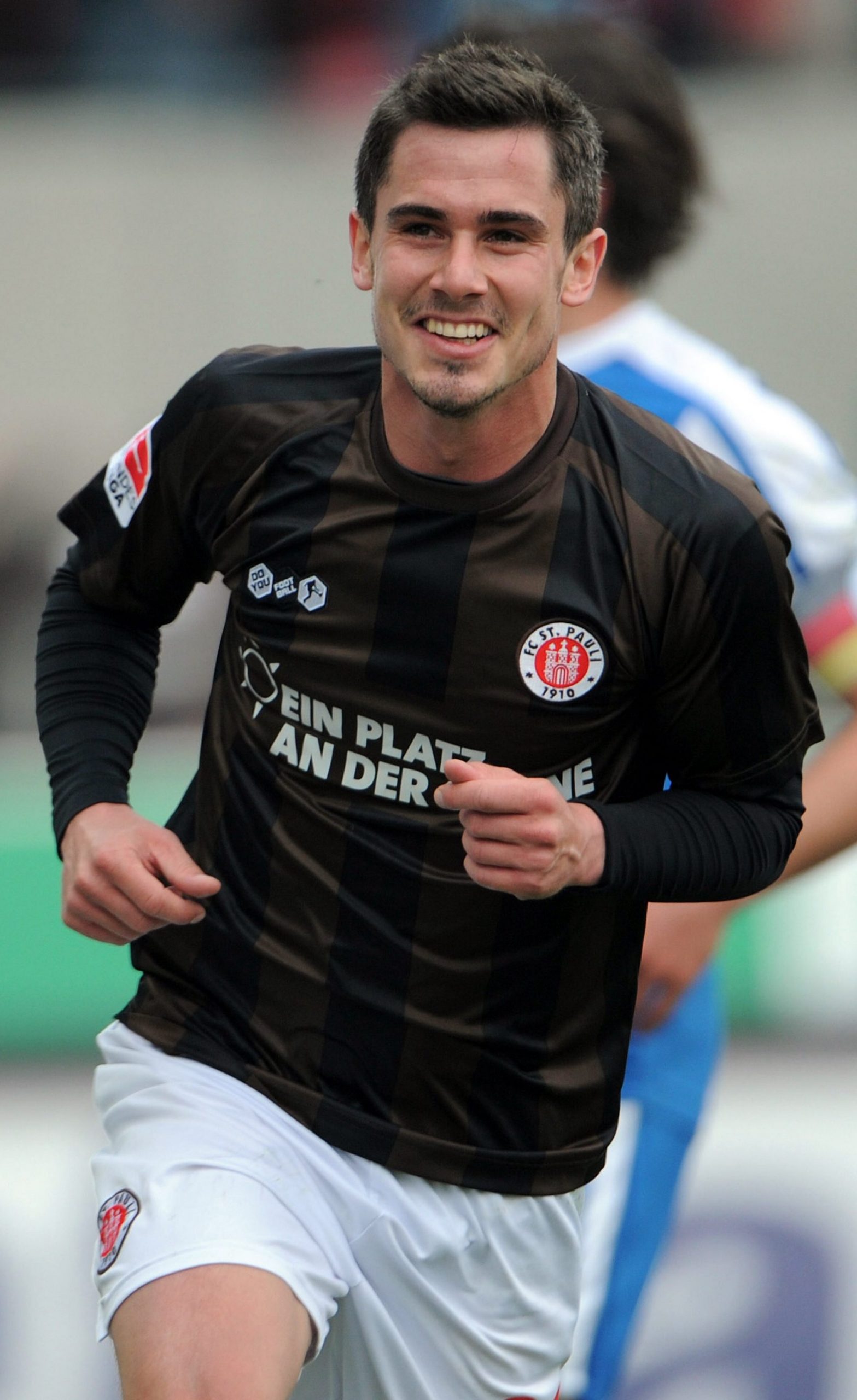 Fin Bartels feiert 2012 sein Tor gegen Ex-Klub Hansa Rostock.