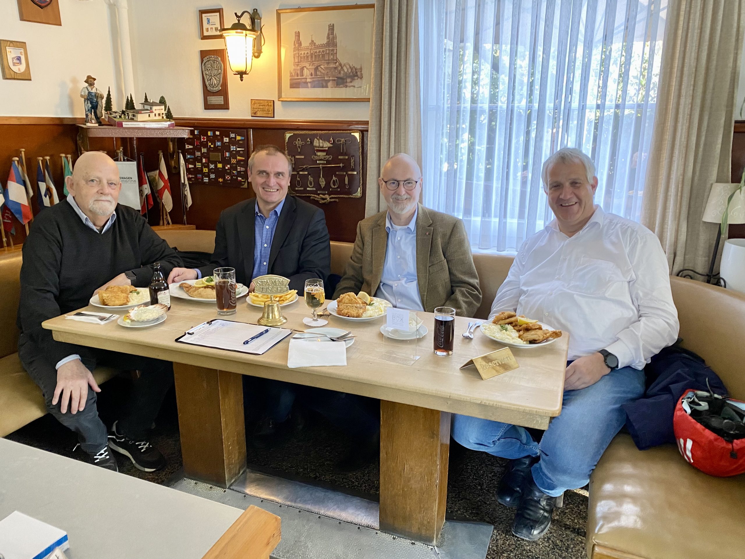 Peter Kämmerer (SPD), Burkhard-Müller Sönksen (FDP), Ingo Egloff (SPD) und Klaus Lübke (SPD