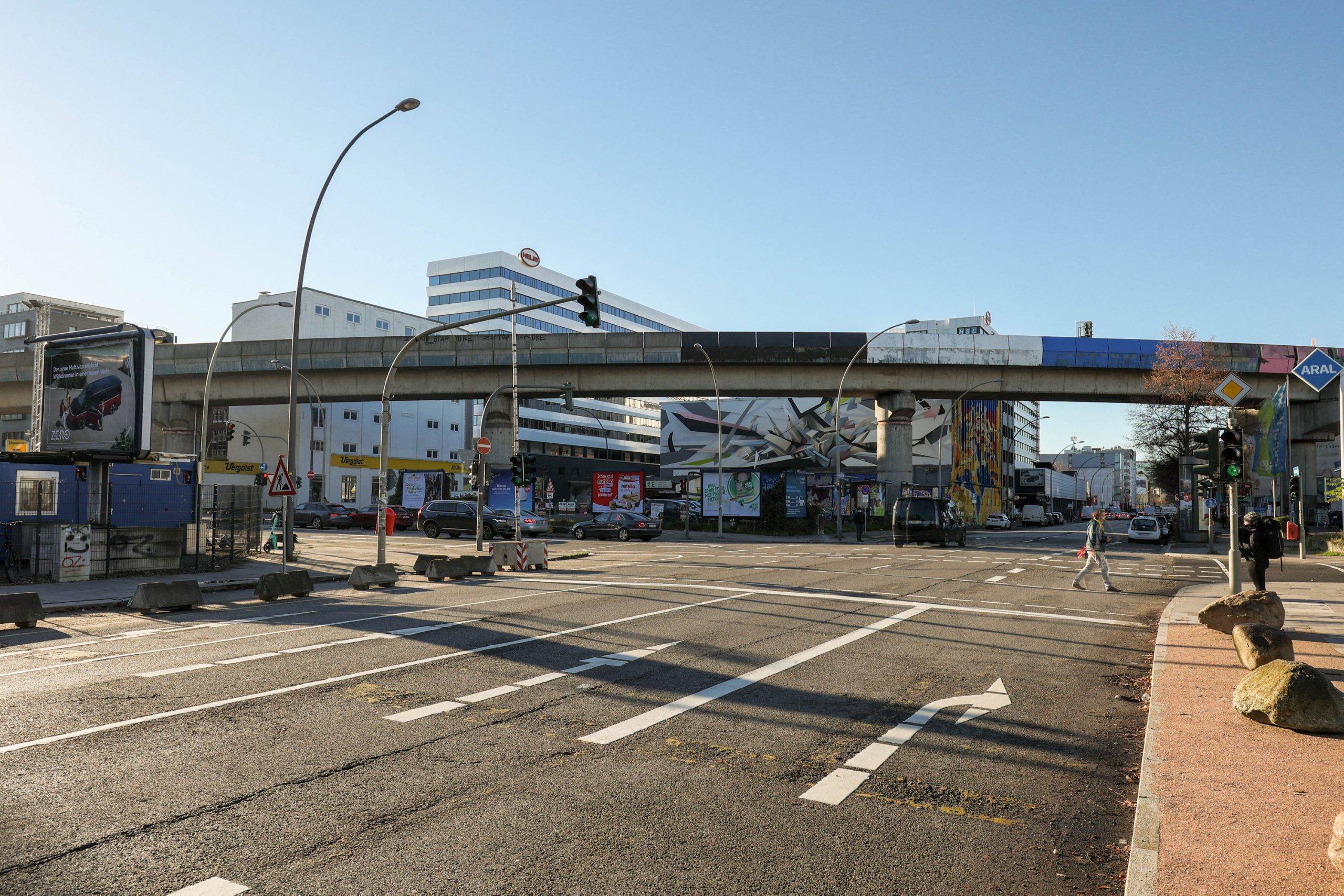 Aktuell deutet an der Spaldingstrasse Ecke Hammerbrookstrasse noch nichts auf das spektakuläre Projekt hin.